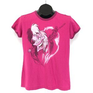 Disney Studio Collection Cruella de Vil Graphic Print Tee Women's Medium Cotton